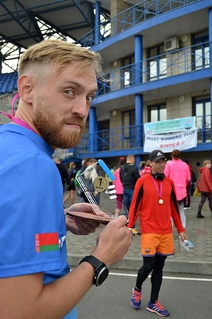 Фотосъемка победителя забега